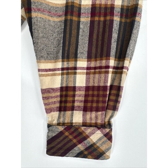 Legendary Whitetails Shirt Mens Large Brown Plaid Flannel Buck Button Up - Picture 11 of 11